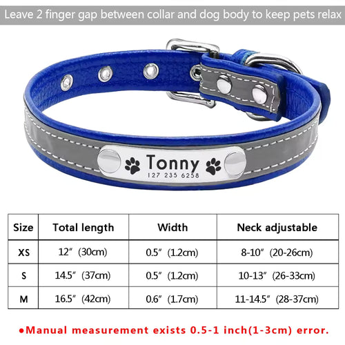 Leather Personalised Dog Collar